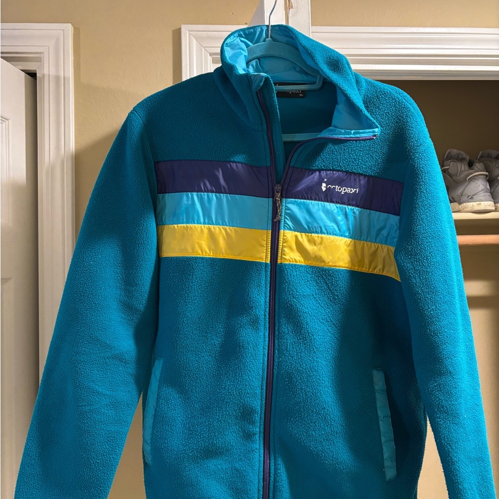 Cotopaxi Teal Fleece Full Zip Jacket with Accents
